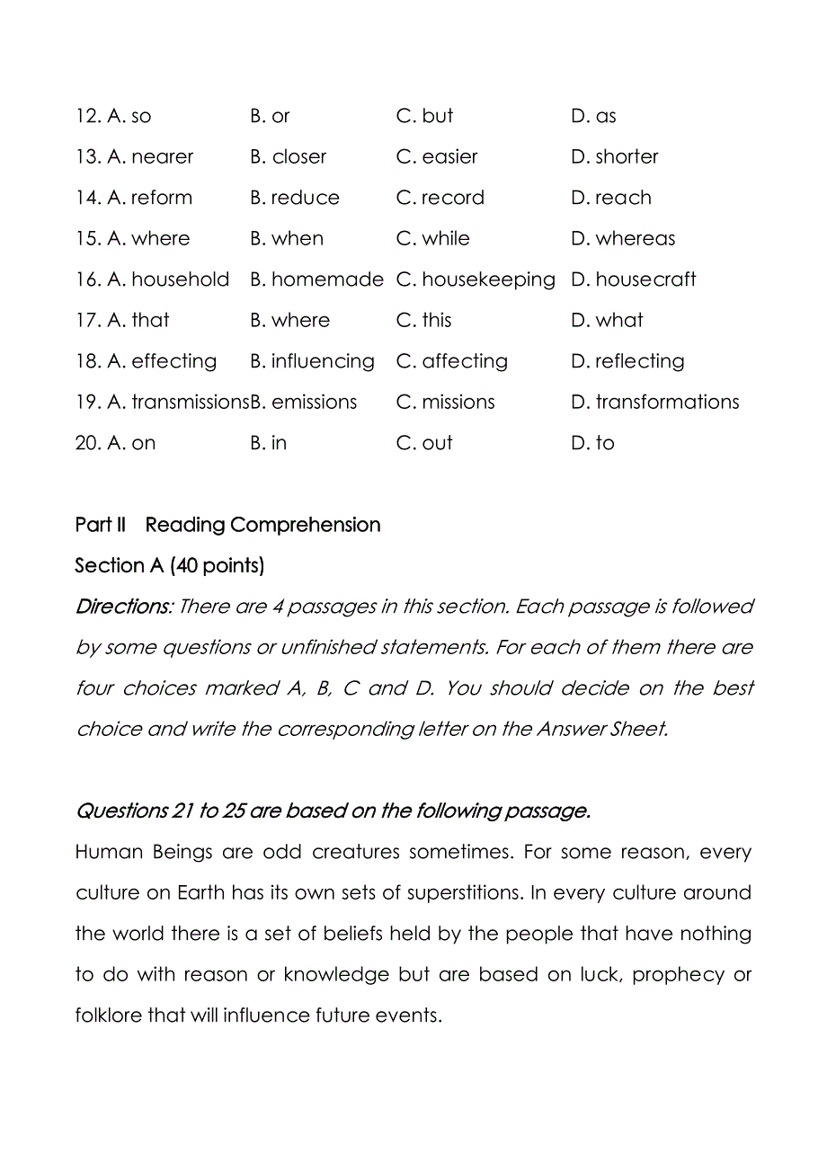 考研真题：广东暨南大学2019年[基础英语]考试真题_第3页