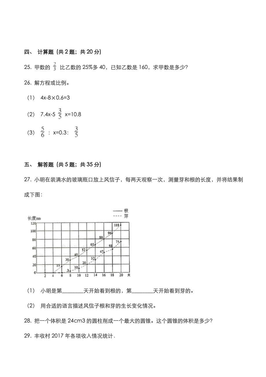福建省福州市2020年小升初[数学]考试真题_第5页