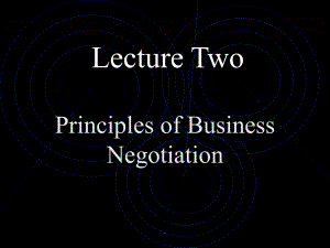 商务英语谈判-negotiation-Principles.-sl