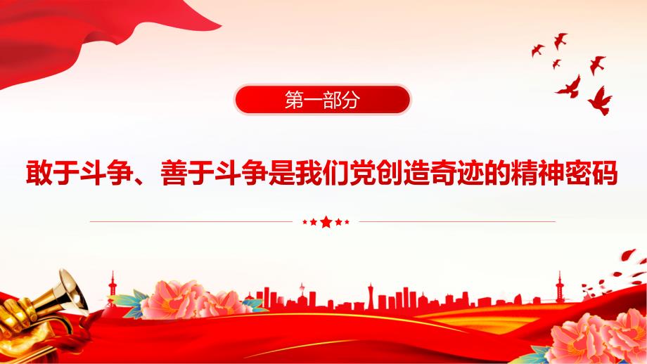 2023以斗争精神迎接挑战以奋进拼搏开辟未来PPT红色精美风党员干部学习教育专题党课党建课件_第4页