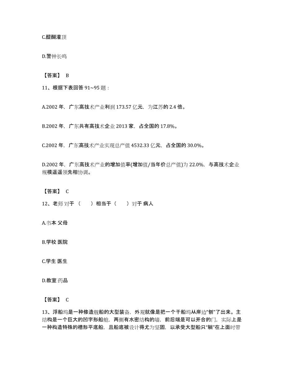 2023年度江苏省常州市公务员考试之行测每日一练试卷A卷含答案_第5页