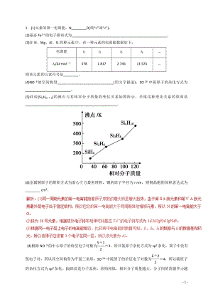 高考化学二轮复习专题21 物质结构与性质