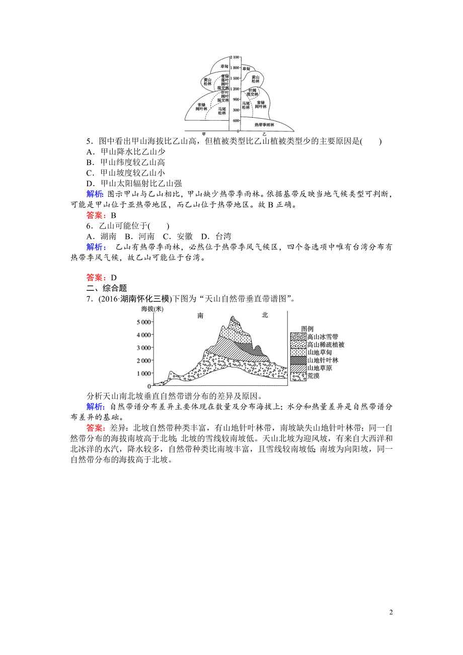 高考地理二轮复习：微专题强化练6_第2页