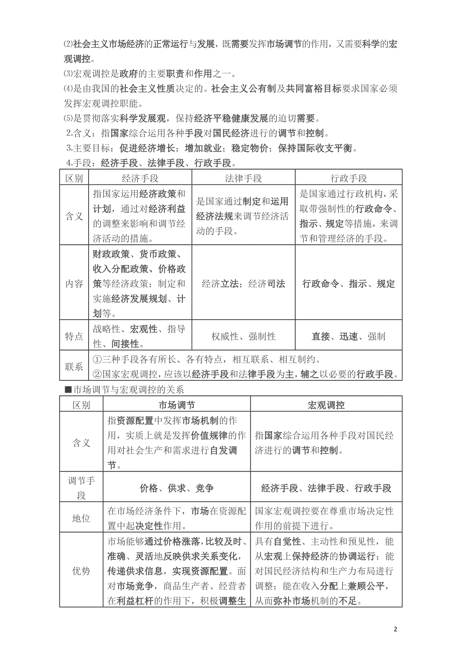 高考政治《经济生活》考点十七 社会主义市场经济_第2页