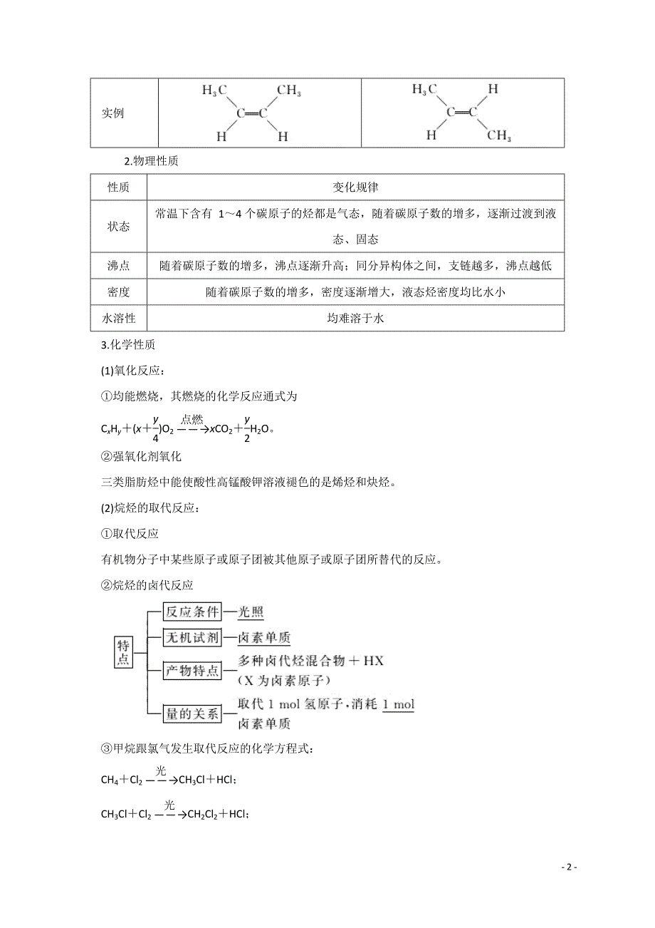 高考化学二轮复习专题13 烃和卤代烃_第2页