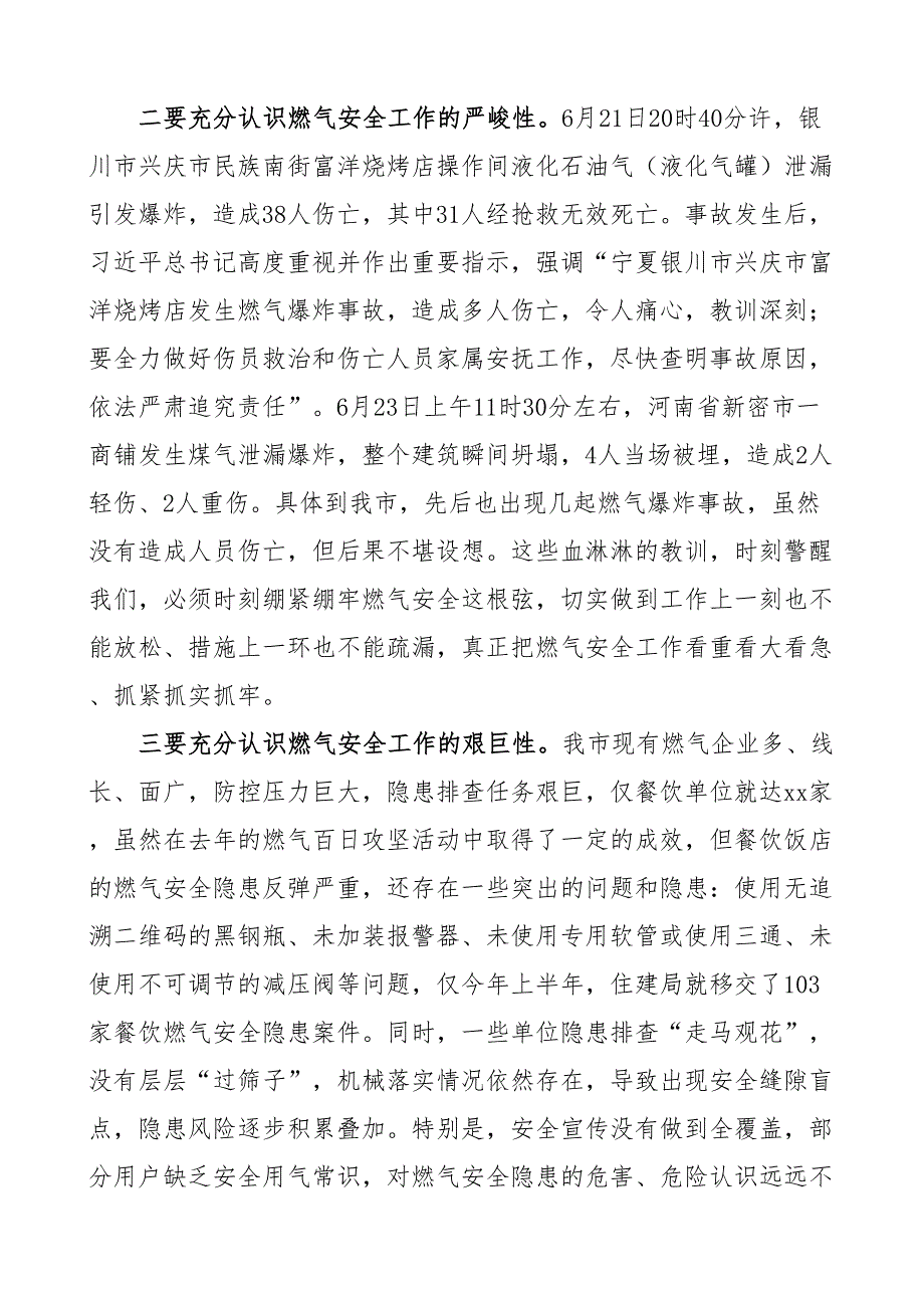 全市燃气安全排查整治暨重点行业领域工作会议讲话_第2页