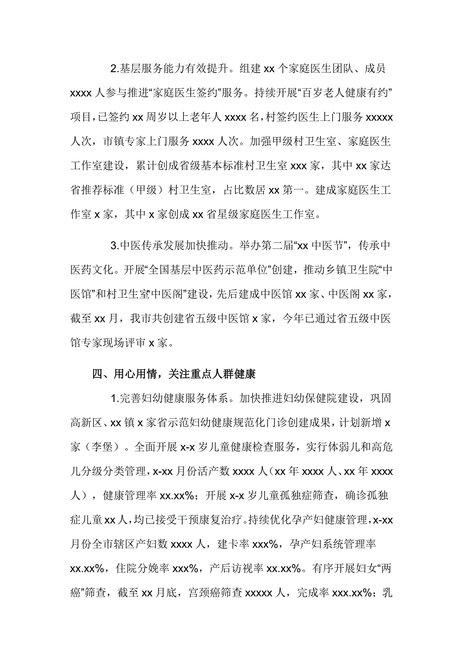 市卫生健康委2024年工作总结_第4页