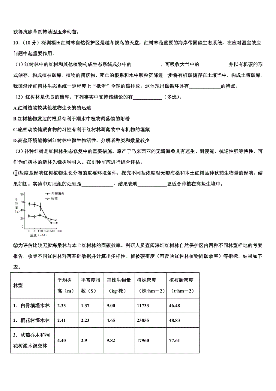 上海市复兴中学2023年高二上生物期末考试试题含解析_第4页