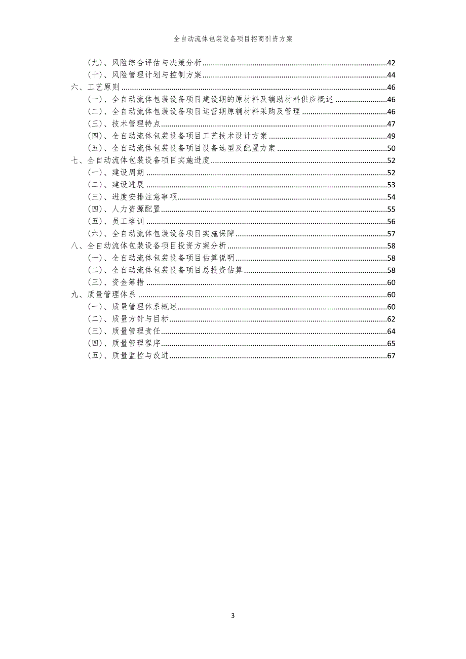 全自动流体包装设备项目招商引资方案_第3页