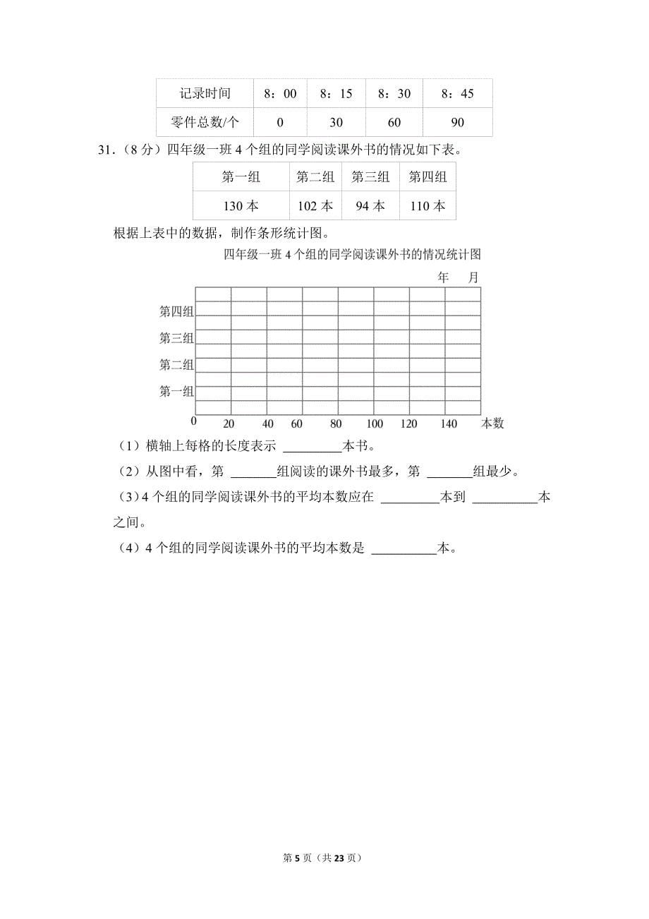 2021-2022学年苏教版小学数学四年级上册期末试题（江苏省南通市海安市_第5页