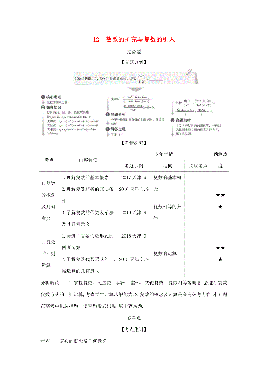 高考数学大一轮复习 12 数系的扩充与复数的引入精练-人教版高三数学试题_第1页