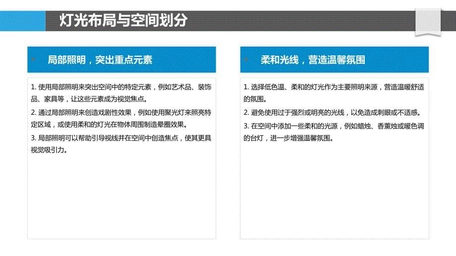 A7户型样板房室内装饰的灯光照明与氛围营造_第5页