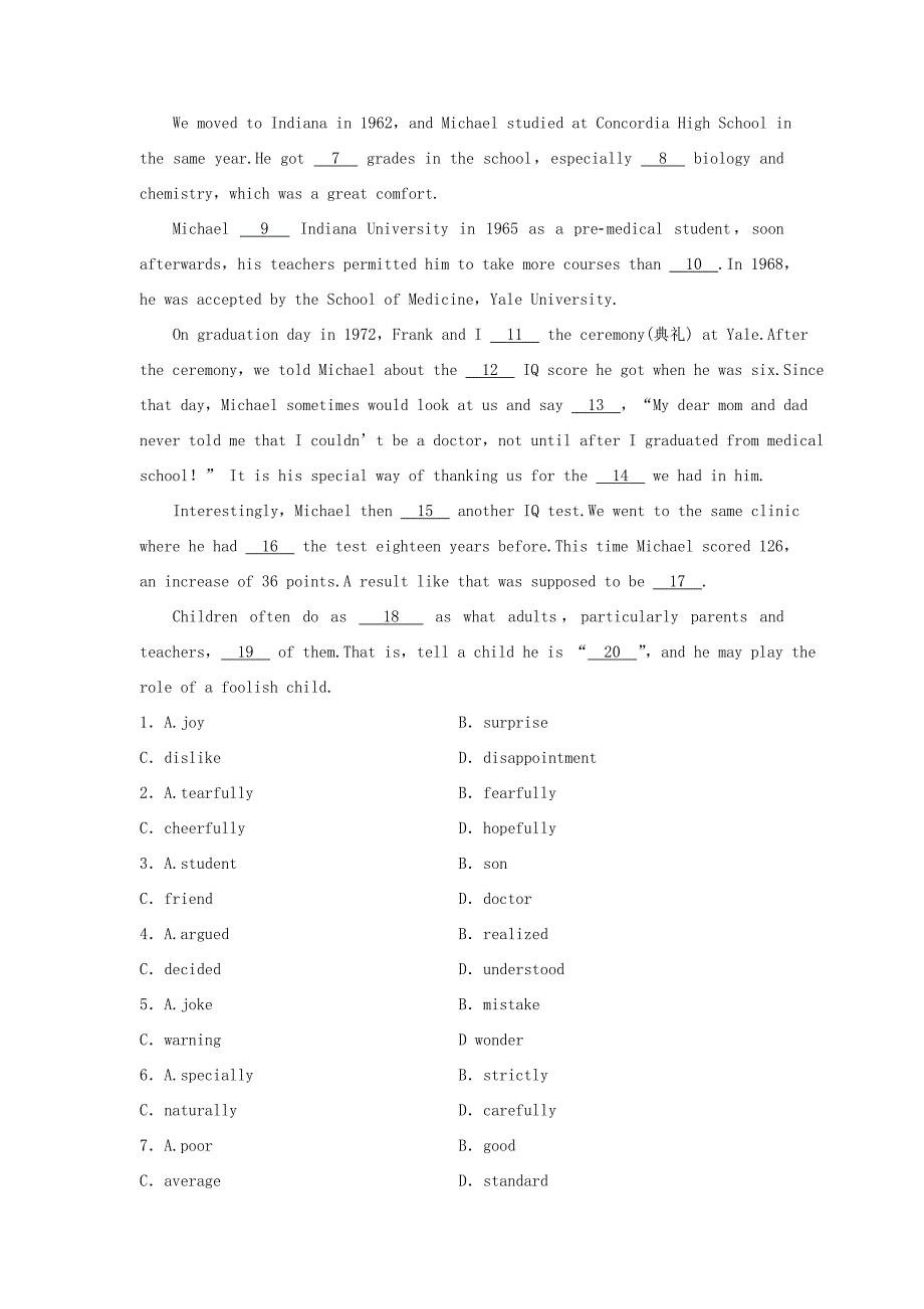 高考英语总复习 微专题训练 第34练 政治与经济类（一）-人教版高三英语试题_第3页