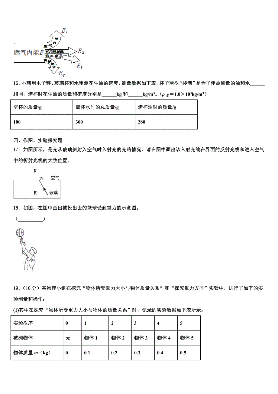 2024届陕西省西安市东城第一中学物理八年级第一学期期末监测模拟试题含解析_第4页