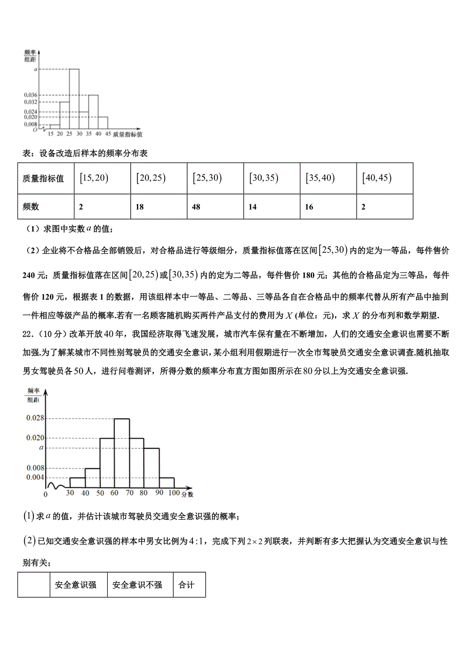 2024届浙江省杭州市八校联盟高三数学试题模拟测试卷（四）_第4页