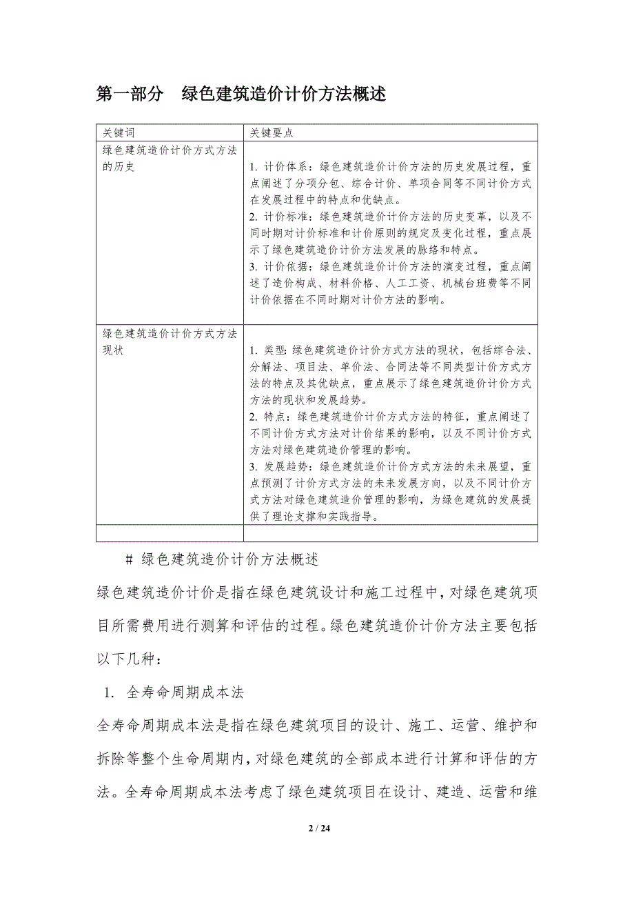 绿色建筑造价的计价方法与影响因素分析_第2页