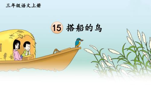 人教版三年级语文上册第15课《搭船的鸟》优质课件