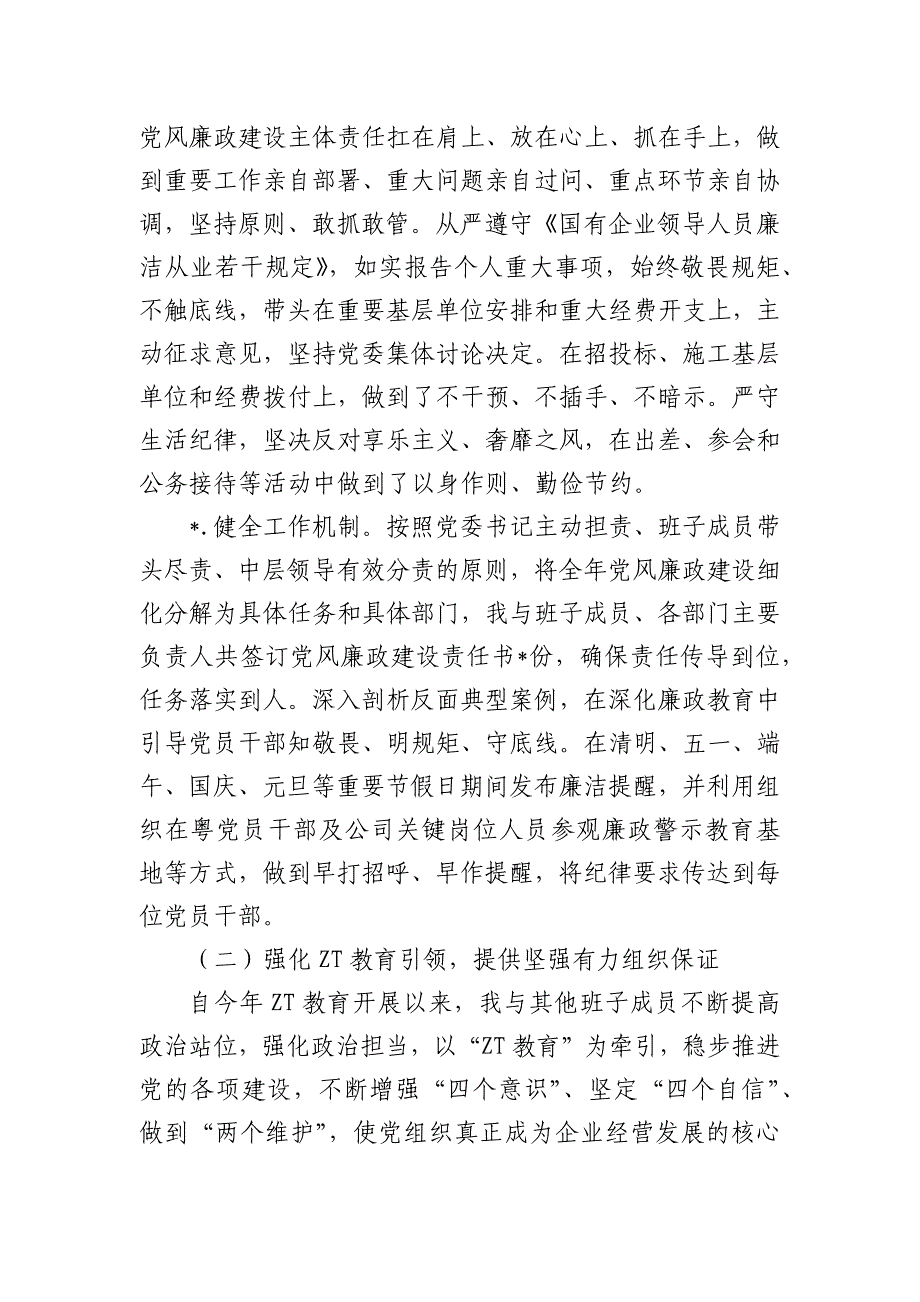 公司第一责任人职责述职_第2页