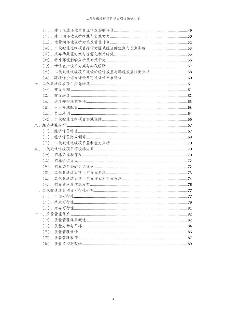 二代微通道板项目招商引资融资方案_第3页