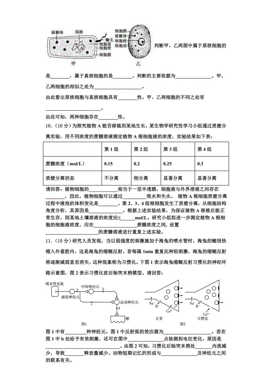 2023-2024学年湖南省郴州市生物高一上期末达标检测试题含解析_第3页