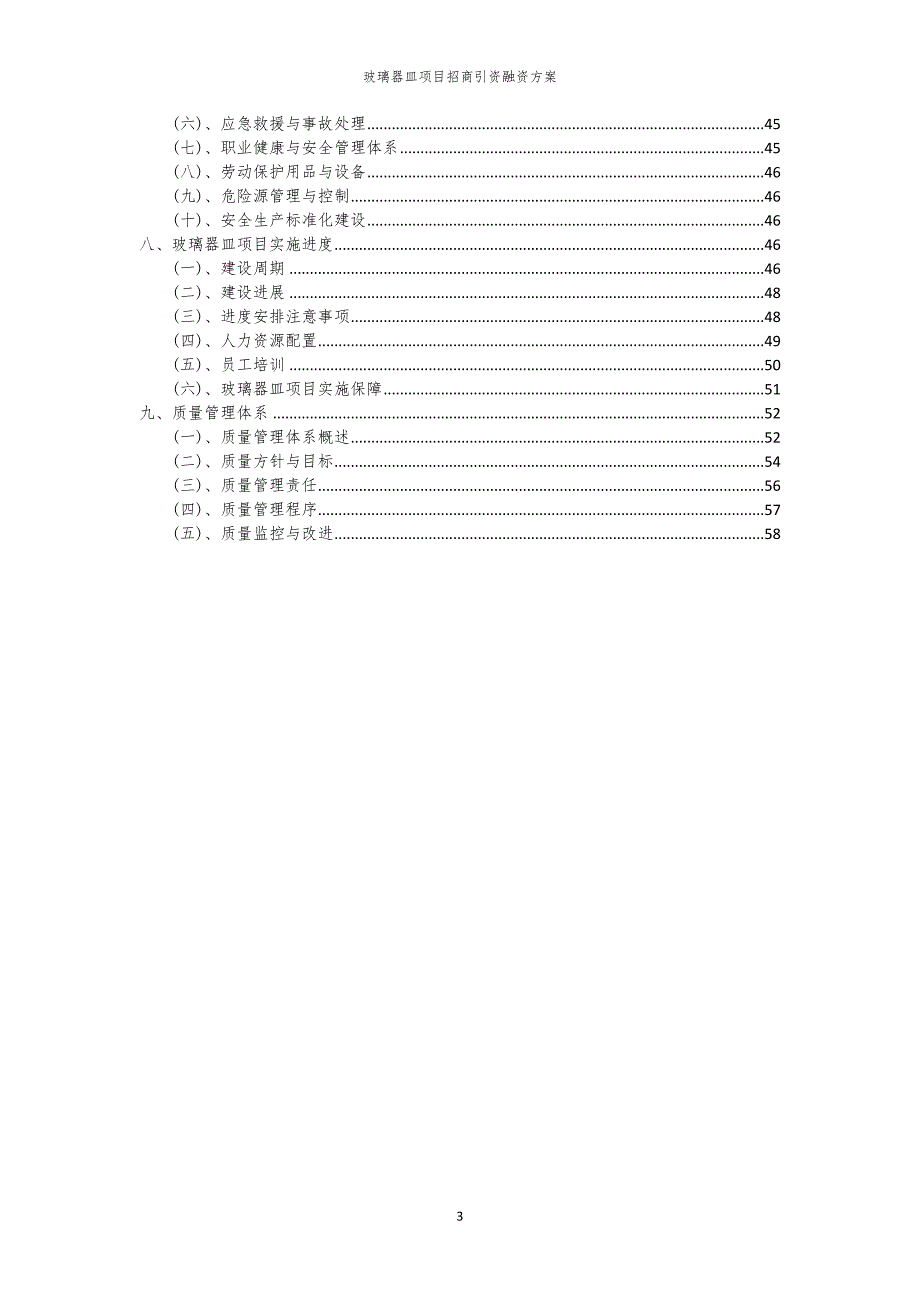 玻璃器皿项目招商引资融资方案_第3页