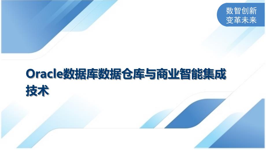 Oracle数据库数据仓库与商业智能集成技术_第1页