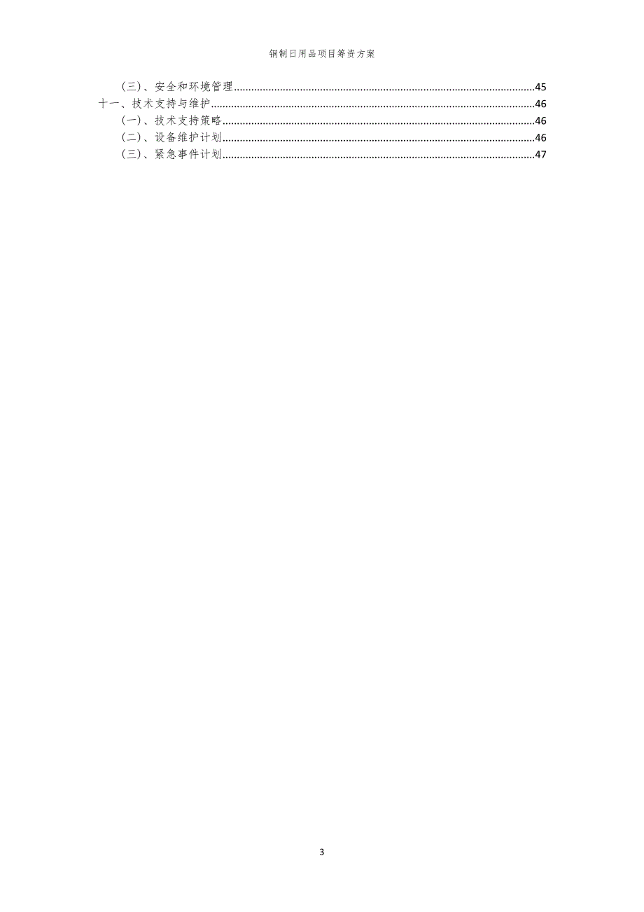 2023年铜制日用品项目筹资方案_第3页