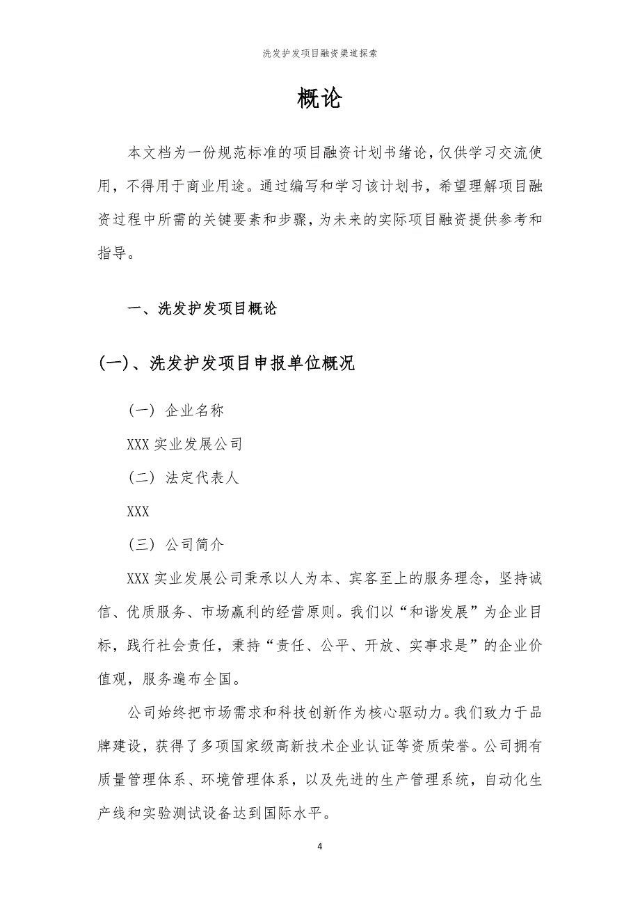 2023年洗发护发项目融资渠道探索_第4页