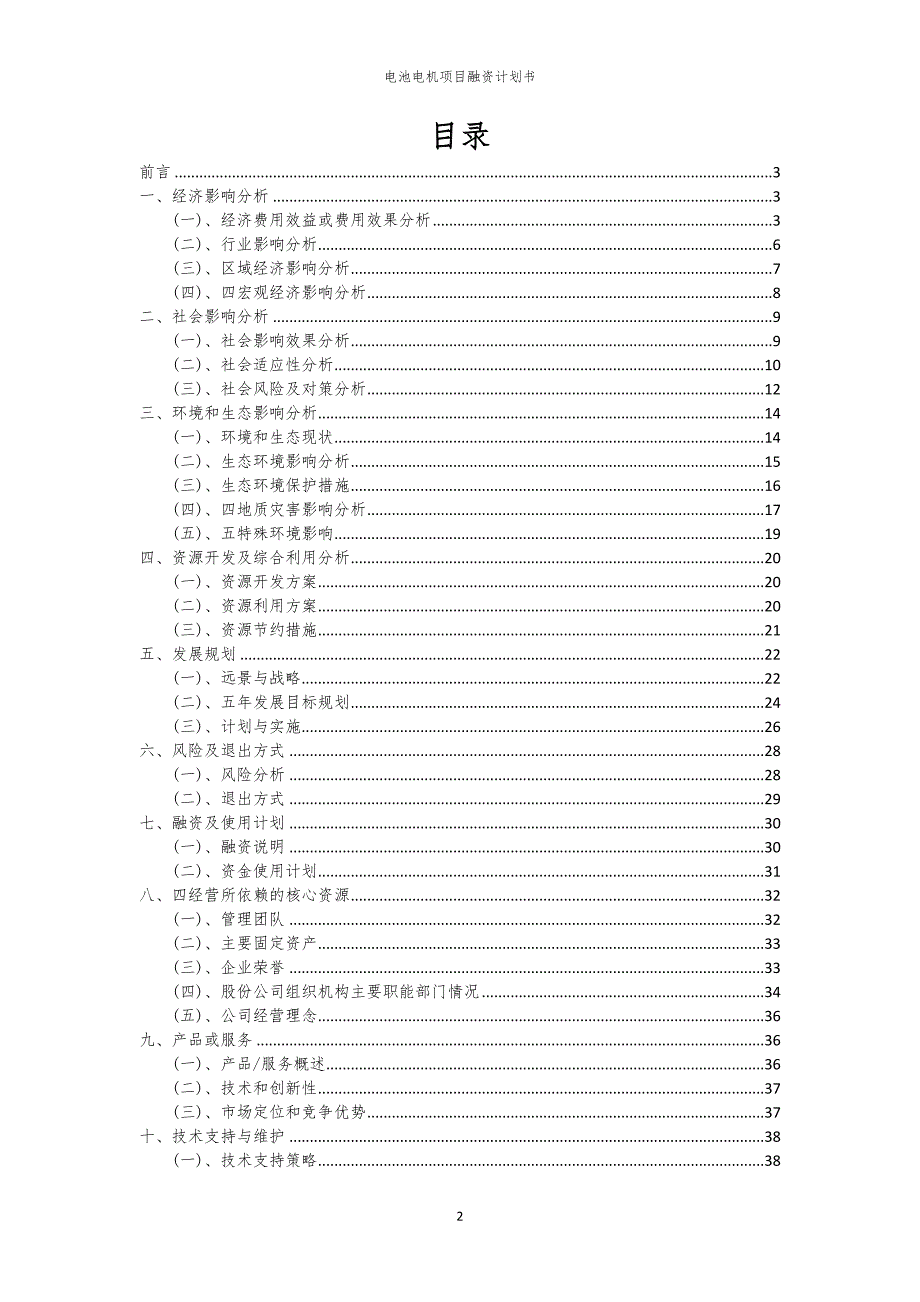 2023年电池电机项目融资书_第2页