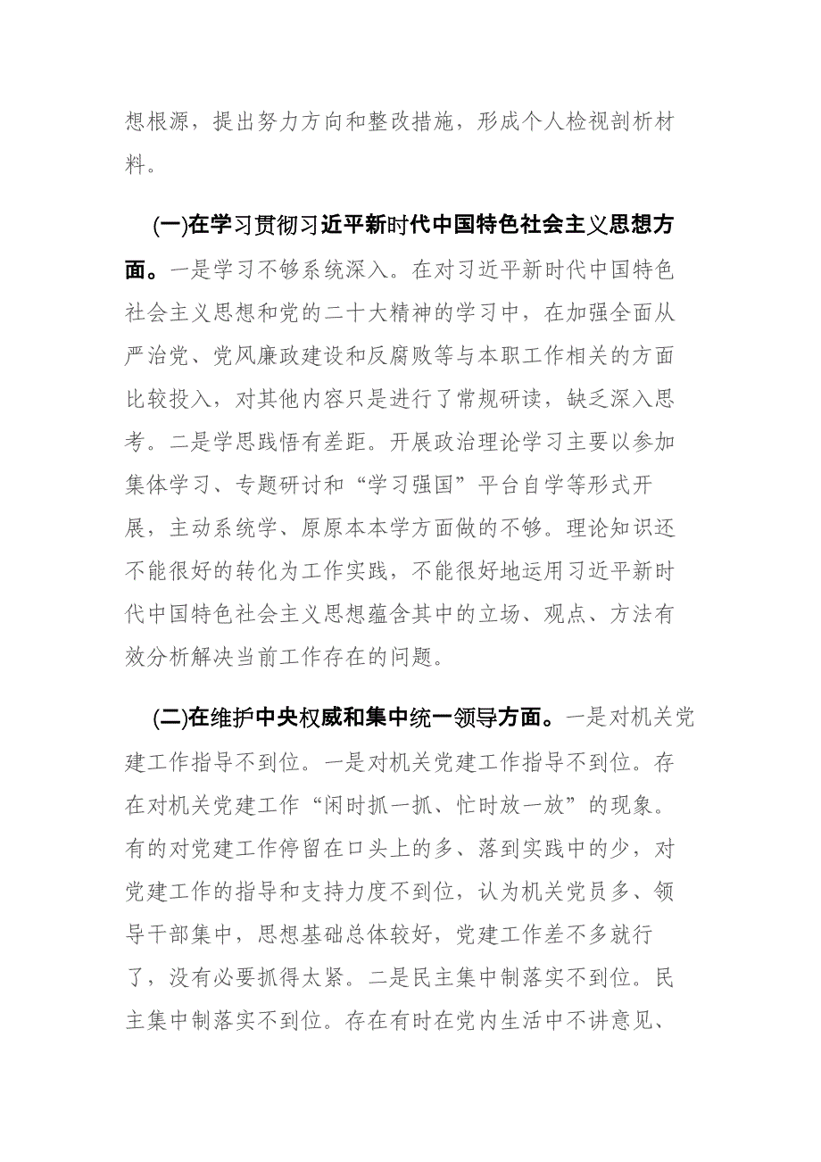 2024年专题个人“新六个方面”检视剖析材料(践行宗旨、服务人民求真务实、狠抓落实以身作则、廉洁自律)范文_第2页