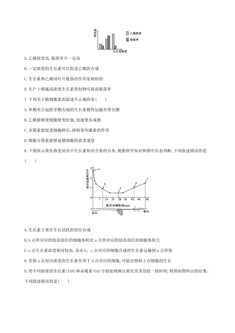 高考生物一轮复习 精练18 理解思路、学会设计准确处理植物激素问题-人教版高三生物试题_第3页