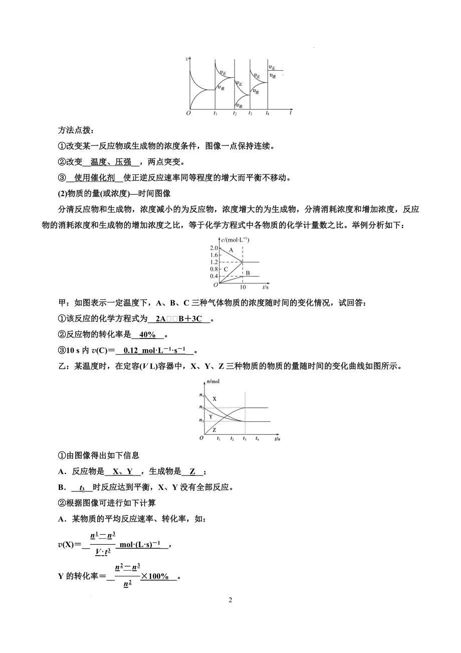 第27讲 化学反应速率、平衡图像（讲义）-【能力突破】2024年高考化学大一轮复习卓越讲义（解析版）_第2页