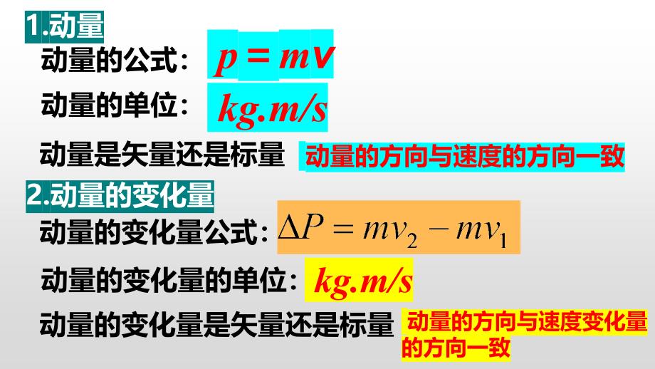 物理人教版（2019）选择性必修第一册第一章 动量守恒定律复习（共17张ppt）_第2页