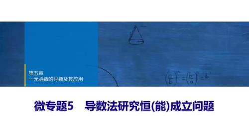 2024年数学选择性必修第2册（配人教版）课件：29　第五章　微专题5　导数法研究恒(能)成立问题