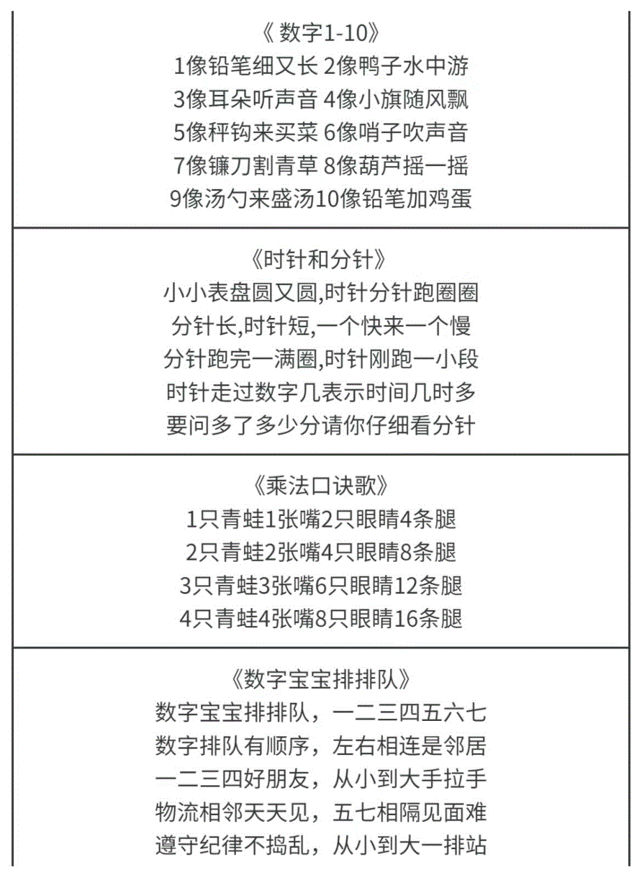 21首数学启蒙儿歌_第3页