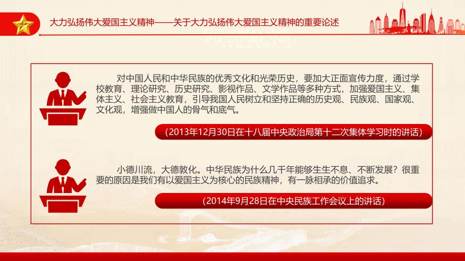 2024大力弘扬伟大爱国主义精神把强国建设、民族复兴伟业不断推向前进PPT重要论述学习课件_第4页