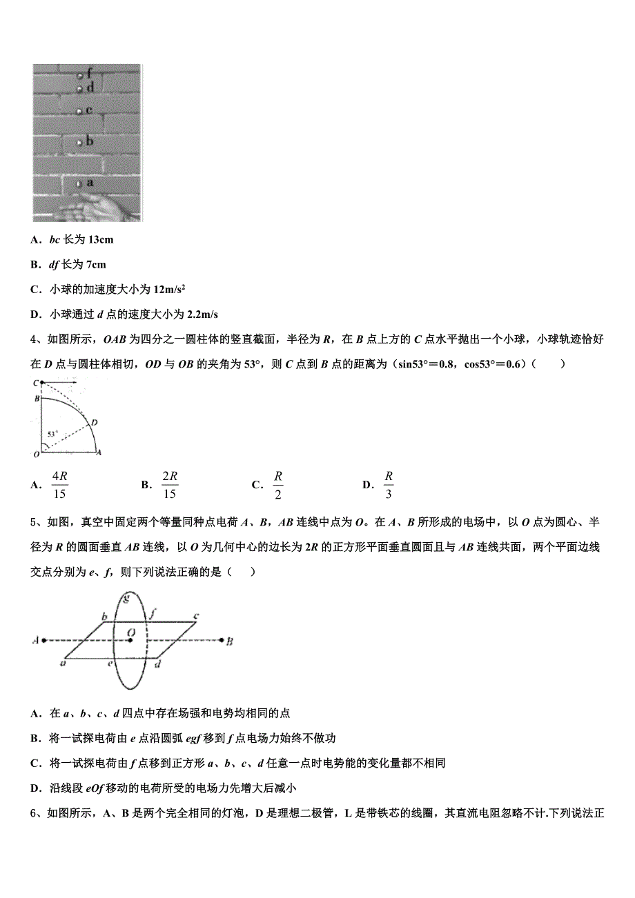 上海市理工大学附属中学2025学年高三4月模拟（二模）考试物理试题理试题_第2页