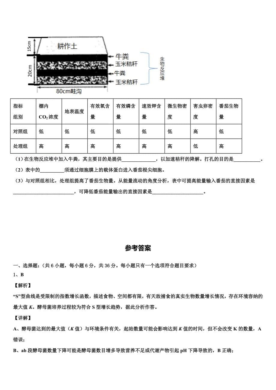 四川省宜宾市叙州区二中2025学年新高三摸底考试生物试题含解析_第5页