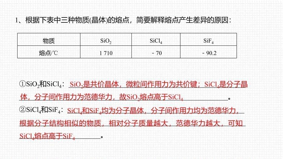 化学人教版（2019）选择性必修2 3.3.1晶体熔沸点比较（共17张ppt）_第5页