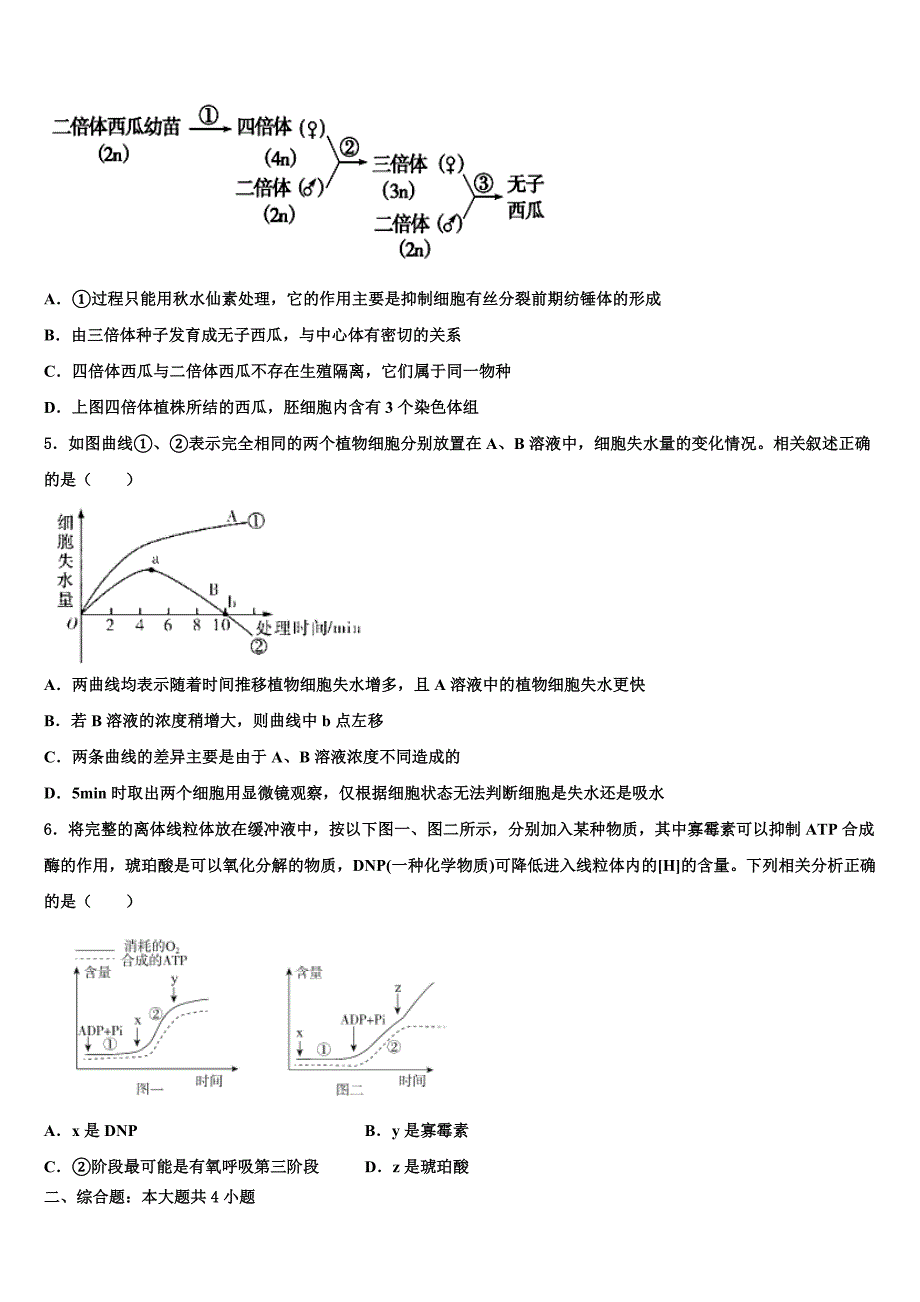 上海市市北中学2025届高三下学期1月份模拟考试生物试题含解析_第2页