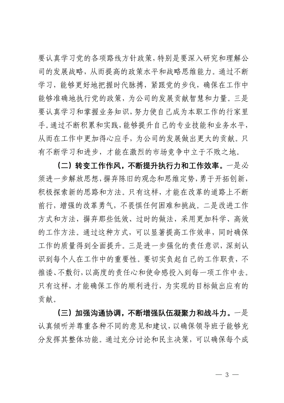 国有企业2024年干部提拔考察报告_第3页