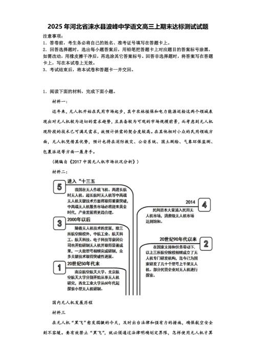 2025年河北省涞水县波峰中学语文高三上期末达标测试试题含解析