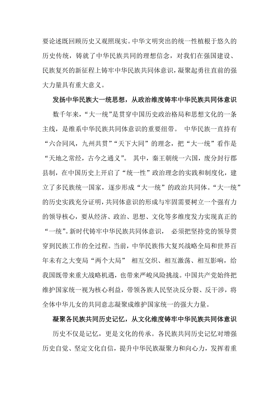 3篇文：2024年铸牢中华民族共同体意识党课学习讲稿【供参考】_第2页