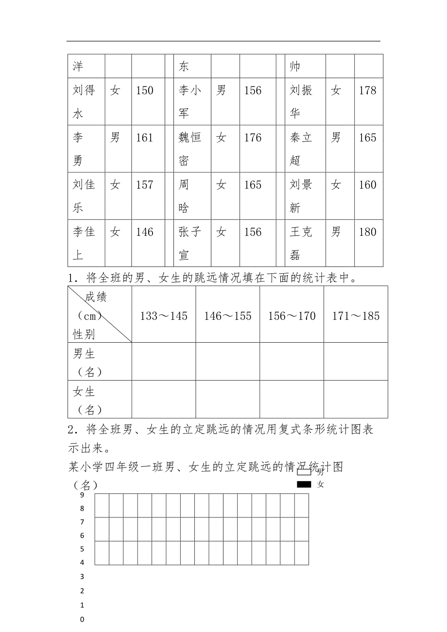 小学数学六年级下册总复习专题：统计4 含答案 5页_第4页