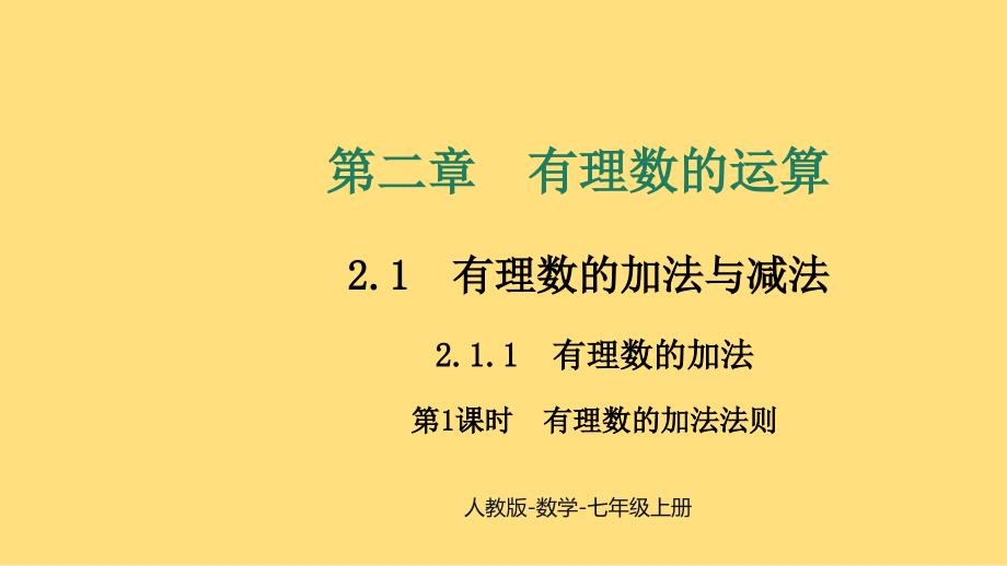 数学有理数的加法法则第一课时课件 2024—2025学年人教版数学七年级上册_第1页