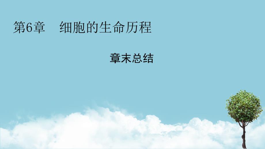 2024生物学必修第一册(配人教版)课件：第6章　章末总结_第1页