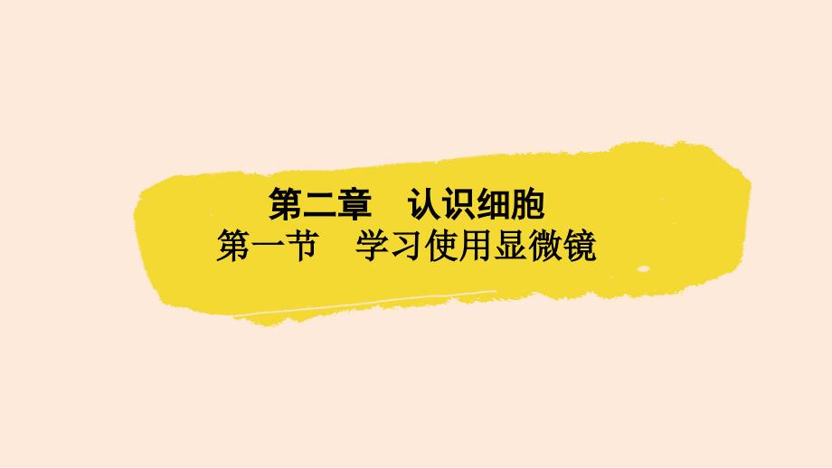 2024学考精练生物七年级上册（配人教版）PPT课件：第一单元 第二章 第一节 学习使用显微镜_第2页