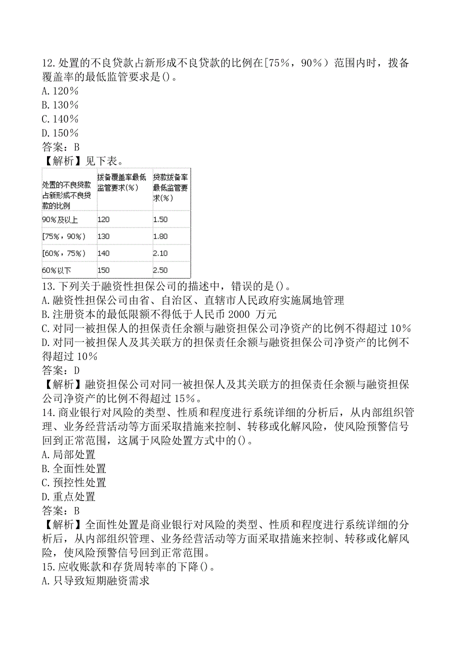 初级银行从业《初级公司信贷》考前模拟真题B卷_第4页