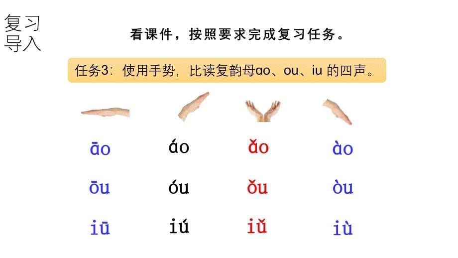 小学语文新部编版一年级上册第四单元第11课《ɑo ou iu》第2课时教学课件（2024秋）_第5页