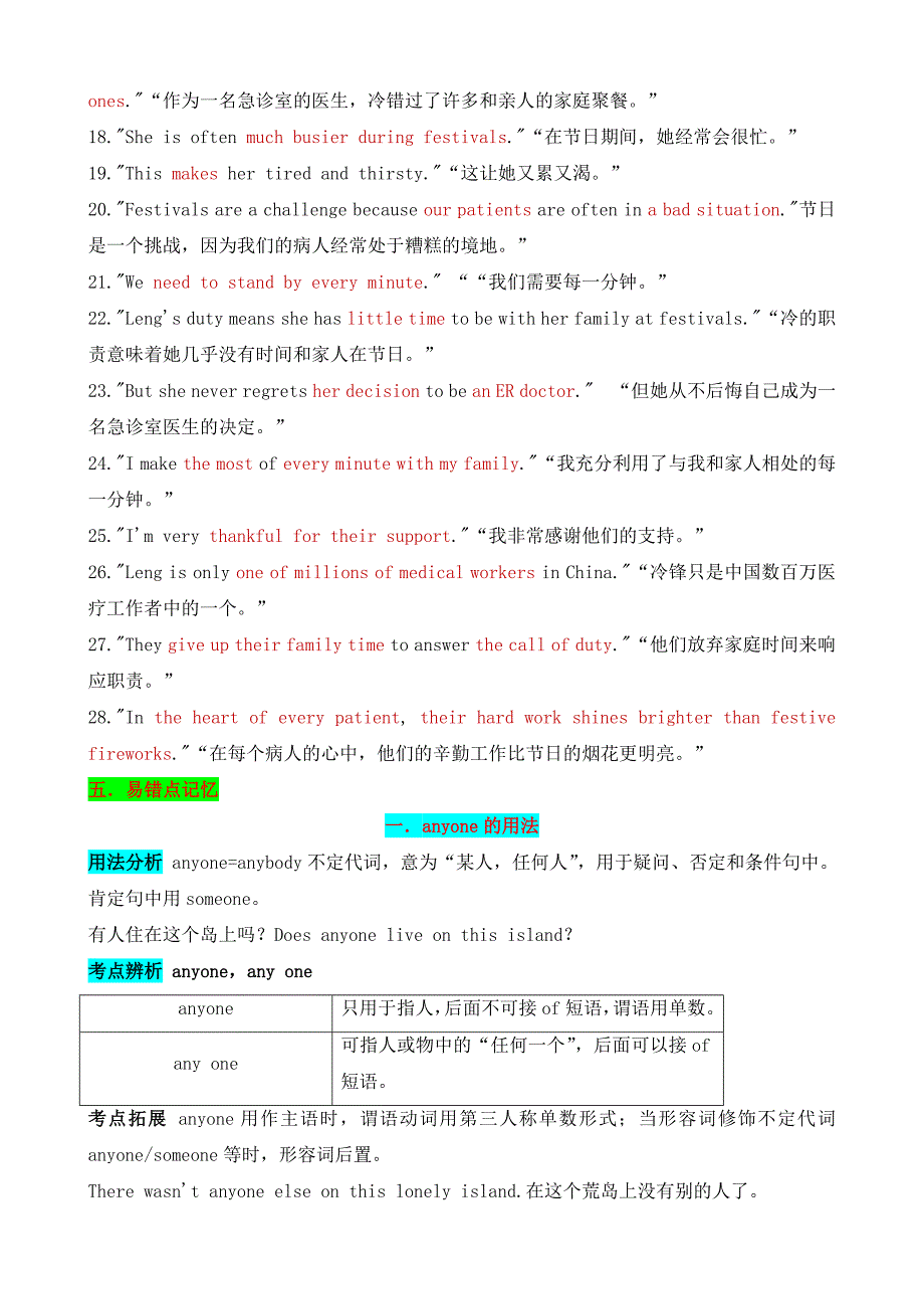 新外研版英语Unit 4 Time to celebrate知识清单（记忆版）-2024-2025学年七年级上册_第4页